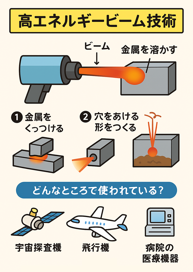 高エネルギービームの仕組みとその用途